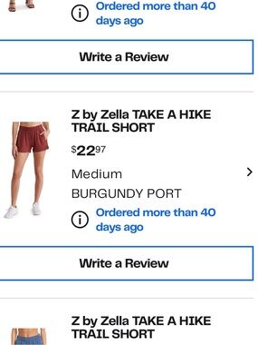 Zella NWOT Take A Hike Trail Shorts - Burgundy Port M